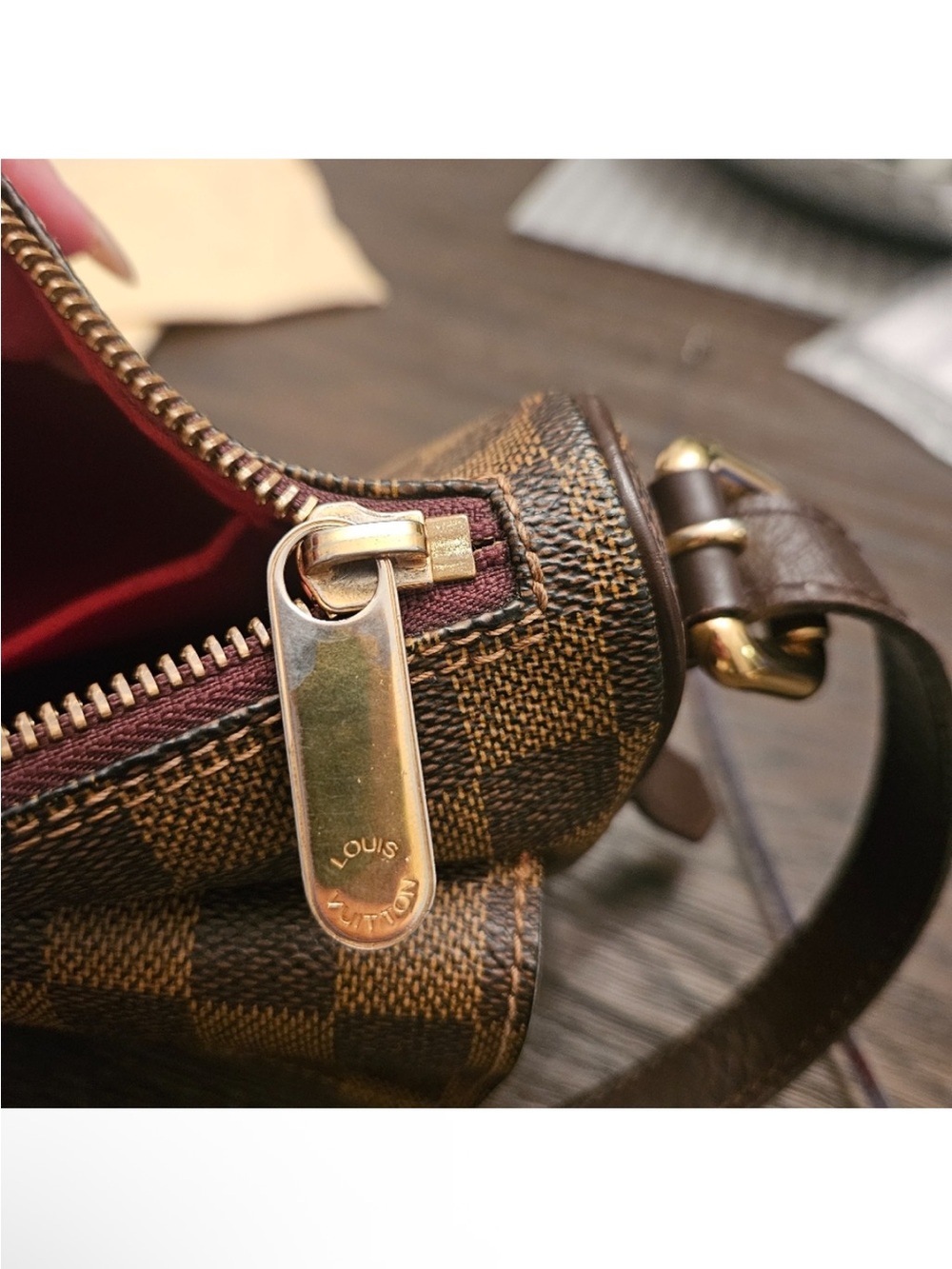 Louis Vuitton Brown Damier Ebene Crossbody with Matching Small Wallet - Picture 6 of 13
